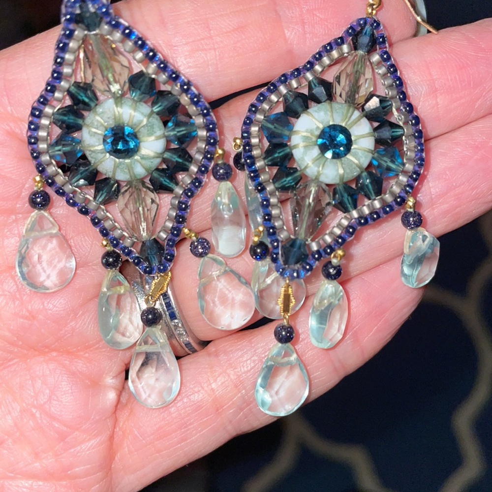 Beaded drop earrings